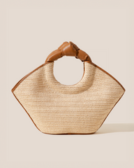 CASTELL RAFFIA - Knotted-handle Tote Bag | Hereu US