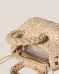BOMBON M RAFFIA - Medium Plaited-handle Raffia Handbag | Hereu near me