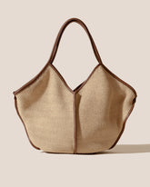 CALELLA SOFT RAFFIA - Leather-trimmed Tote Bag | Hereu for sale
