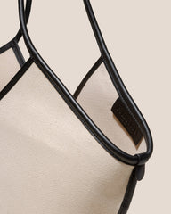 CALELLA - Leather-trimmed Organic Cotton Tote Bag | Hereu US