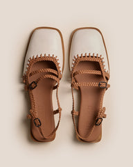 ADRATA - Woven Square-Toe Sandal | Hereu discount