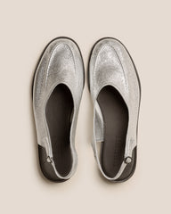 JULIOL SLINGBACK METALLIC - High-Cut Deconstructed Slingback Loafer | Hereu outlet