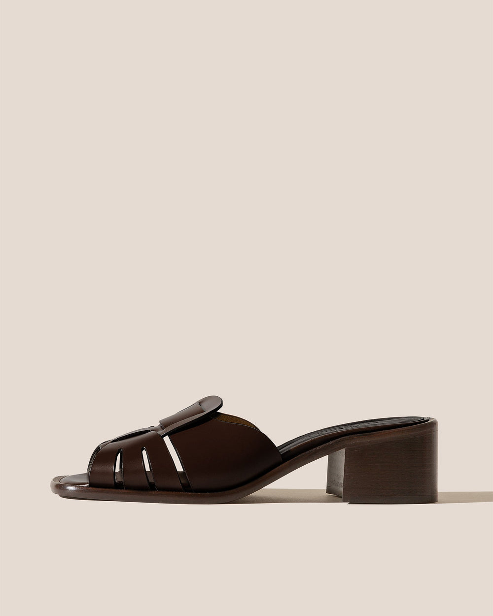 ANCORA SQUARED HEELED SLIDE - Heeled Fisherman Slide | Hereu online