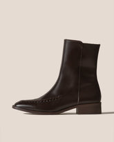 METLA POLISHED - Almond Toe Mid Calf Boot | Hereu for sale