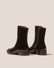 METLA POLISHED - Almond Toe Mid Calf Boot | Hereu for sale