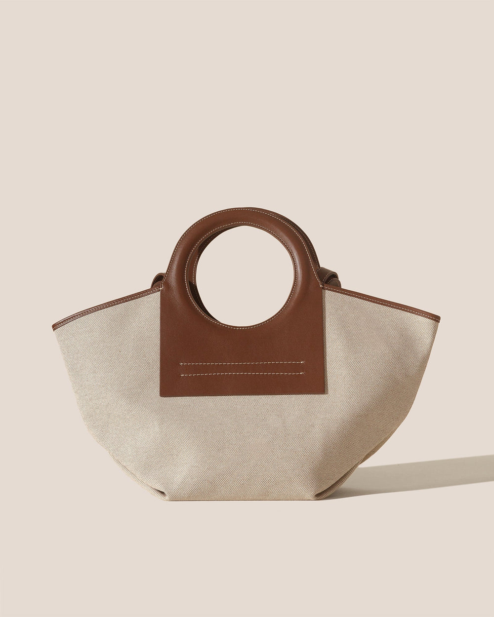 CALA S - Leather-trimmed Canvas Tote Bag | Hereu online