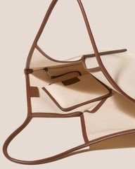 CALELLA - Leather-trimmed Organic Cotton Tote Bag | Hereu near me