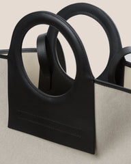 CALA L - Leather-trimmed Canvas Tote Bag | Hereu sale