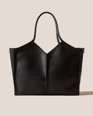 CALELLA SQUARED MEDIUM GRAINY - Leather-trimmed Tote Bag | Hereu for sale