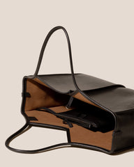 CALELLA SQUARED MEDIUM GRAINY - Leather-trimmed Tote Bag | Hereu for sale