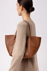 SEPAL S GRAINY - Tulip Shape Zipped Tote Bag | Hereu US