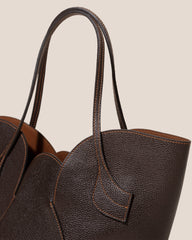 SEPAL S GRAINY - Tulip Shape Zipped Tote Bag | Hereu US