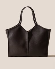 CALELLA SQUARED MEDIUM GRAINY - Leather-trimmed Tote Bag | Hereu near me