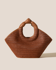 CASTELL RAFFIA - Knotted-handle Tote Bag | Hereu outlet