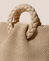 BOMBON M SOFT RAFFIA - Medium Plaited-handle Raffia Handbag | Hereu online