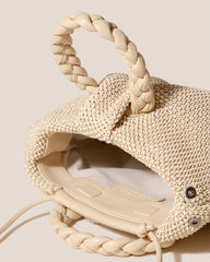 BOMBON M SOFT RAFFIA - Medium Plaited-handle Raffia Handbag | Hereu online