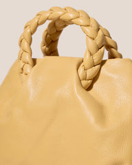 BOMBON M SUPPLE SHINY - Medium Plaited-handle Leather Handbag | Hereu online
