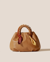 BOMBON M FOULARD - Medium Plaited-handle Leather Handbag | Hereu outlet