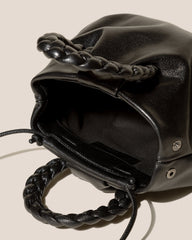 BOMBON M SUPPLE SHINY - Medium Plaited-handle Leather Handbag | Hereu US