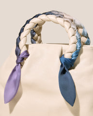 BOMBON M FOULARD - Medium Plaited-handle Leather Handbag | Hereu for sale