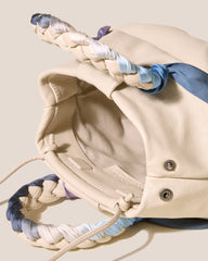 BOMBON M FOULARD - Medium Plaited-handle Leather Handbag | Hereu for sale