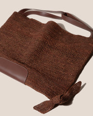 CADOR - Slouchy Crocheted Raffia Shoulder Bag | Hereu online