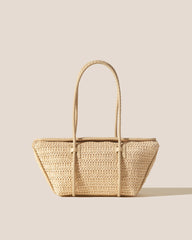 FORNA RAFFIA - Leather Framed Shoulder Bag | Hereu online