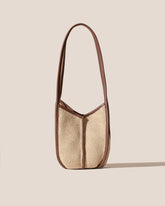 CALELLA BUCKET SOFT RAFFIA - Leather-trimmed Shoulder Bag | Hereu outlet