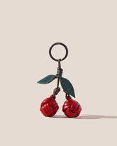 CIRERES - Hand-Knotted Cherries Leather Key Holder | Hereu US