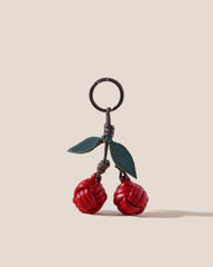 CIRERES - Hand-Knotted Cherries Leather Key Holder | Hereu US