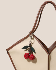 CIRERES - Hand-Knotted Cherries Leather Key Holder | Hereu US