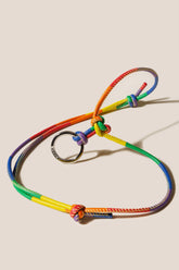 PRIDE KEYCHAIN - Multicoloured Patchwork Keychain | Hereu sale