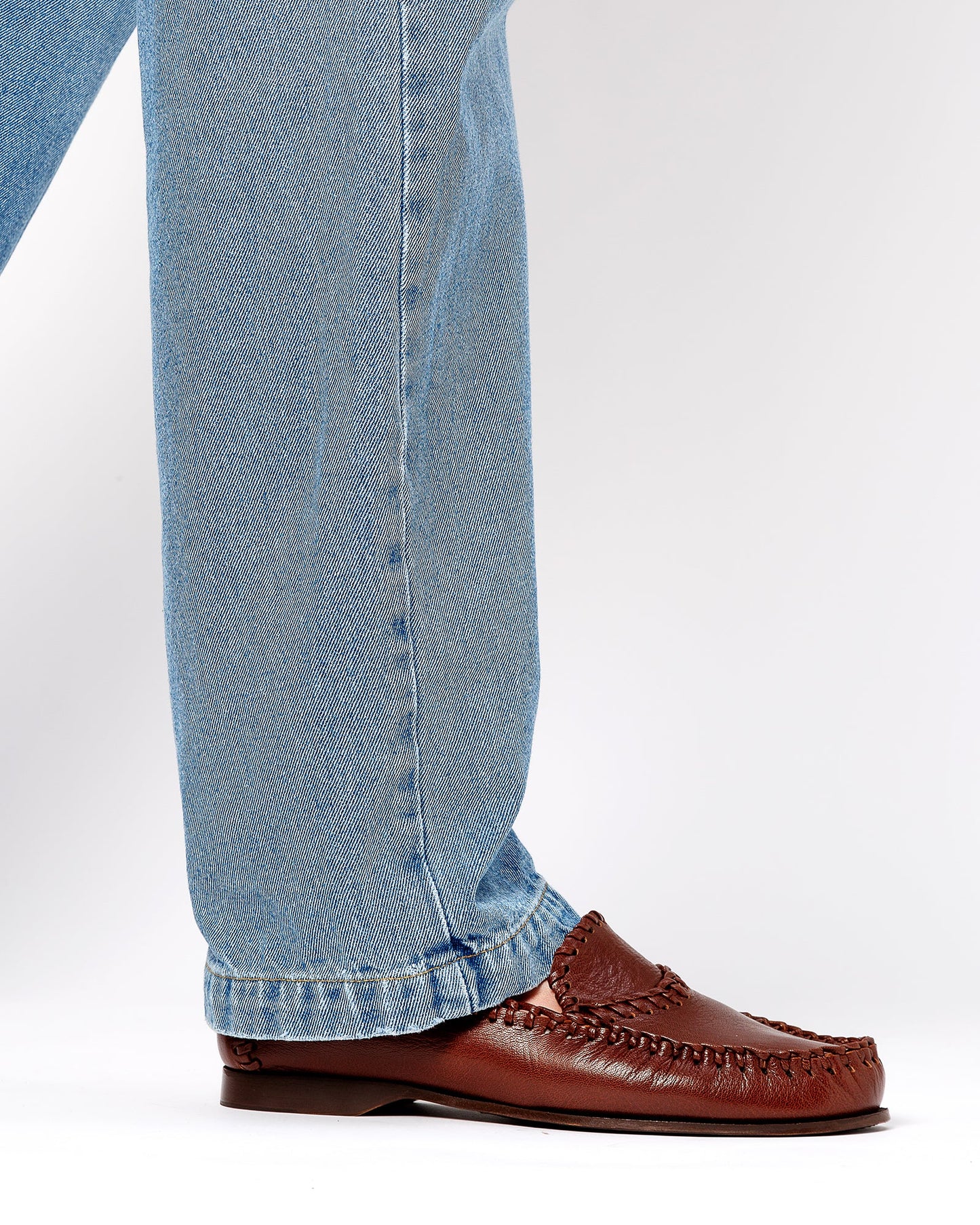 SASTRE SUPPLE SHINY - Braided Seams Slip-On Loafer | Hereu for sale