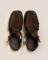 ALARO SUEDE - Square-Toe T-bar Sandal | Hereu outlet
