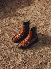 Hereu Boots | ALDA WOVEN SPORT - Tread Sole Interwoven-detail Chelsea Boot - Women
