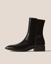 Hereu Boots | METLA POLISHED - Almond Toe Mid Calf Boot - Women