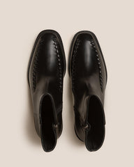 Hereu Boots | METLA POLISHED - Almond Toe Mid Calf Boot - Women