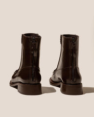 Hereu Boots | QUADRA - Square-Toe Back Zip Boot - Women