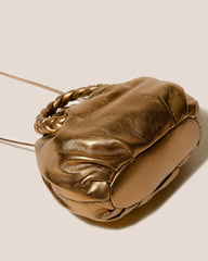 Hereu Crossbody Bags | BOMBON METALLIC - Small Plaited-handle Leather Crossbody Bag - Women