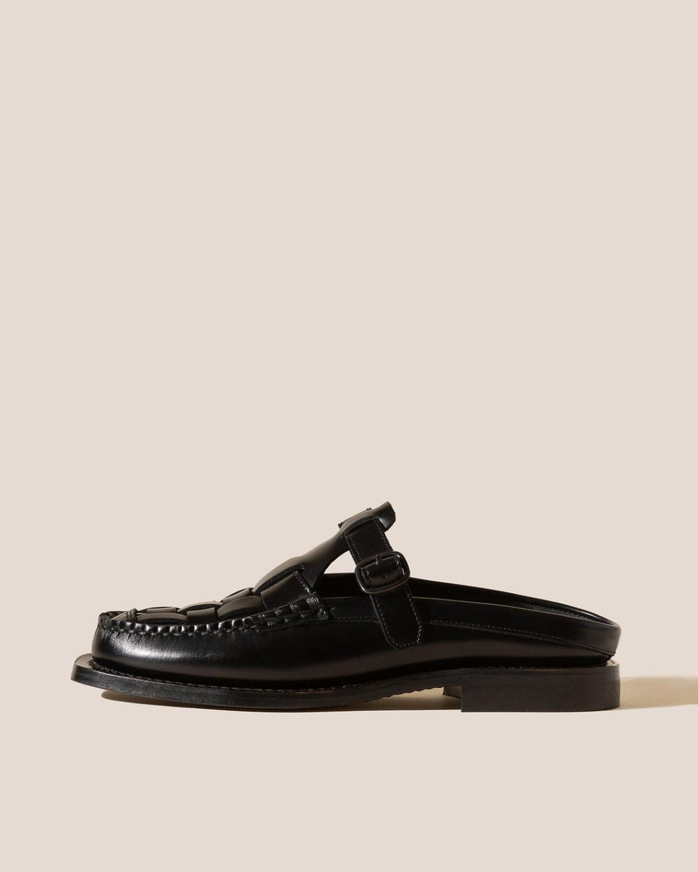 Hereu Loafers | BONELL - Woven T-bar Mule Loafer - Men