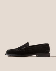 Hereu Loafers | NOMBELA SUEDE - Interwoven Detail Slip-on Loafer - Women