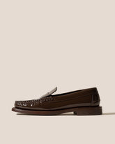 Hereu Loafers | SINEU GLOSSY - Interlaced-detail Slip-on Loafer - Women