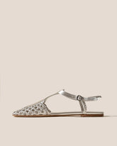 Hereu Sandals | REIXA METALLIC - Woven T-bar Sandal - Women