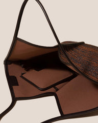 Hereu Shoulder Bags | CALELLA RAFFIA BICOLOUR - Leather-trimmed Tote Bag - Women/Men
