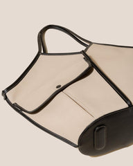 Hereu Shoulder Bags | DUNA - Leather-trimmed Organic Cotton Tote Bag - Women/Men