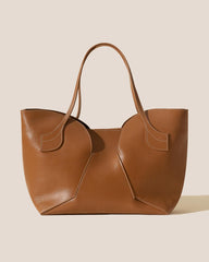 Hereu Shoulder Bags | SEPAL L GRAINY - Large Tulip Shape Zipped Tote Bag - Women