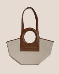 Hereu Tote Bags | CALA S - Leather-trimmed Canvas Tote Bag - Women/Men