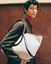 Hereu Tote Bags | CUBER - Leather-Trimmed Canvas Basket - Women/Men