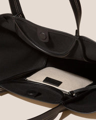 Hereu Tote Bags | CUBER - Leather-Trimmed Canvas Basket - Women/Men