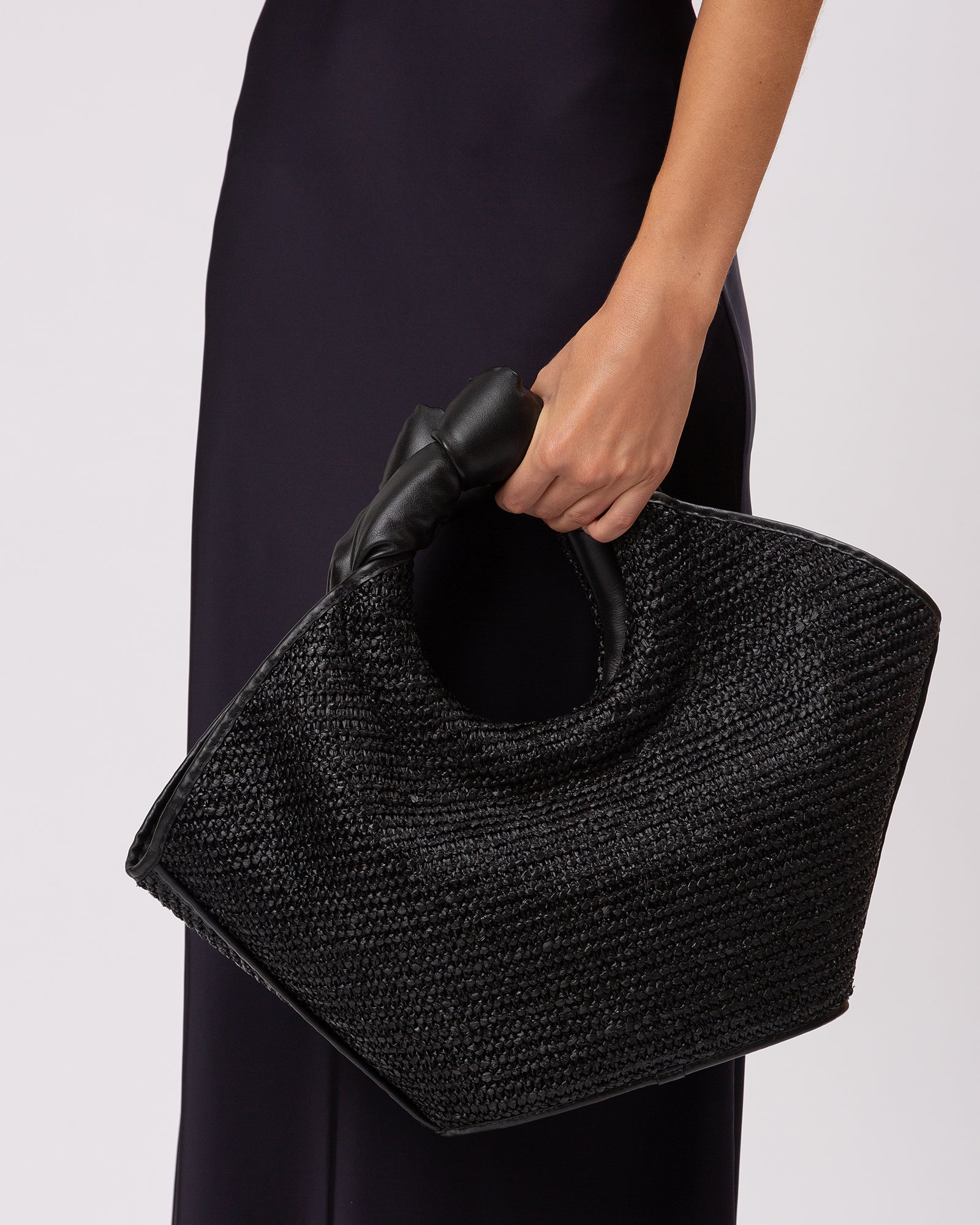 CASTELL RAFFIA - Knotted-handle Tote Bag | Hereu US